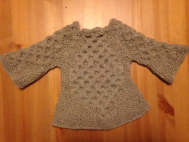 honeycomb baby sweater